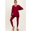 Pinkblush Burgundy Brushed Knit Maternity Oversized Top and Legging Set - 2 of 4