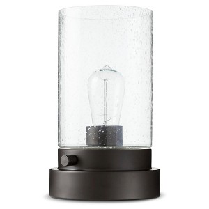Hudson Industrial Uplight Lamp Black Lamp Only - Threshold