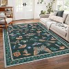 Washable Hallway Runner Rug, Modern Insect Floral Low Pile Kitchen Runner, Soft Non-Slip Stain-Resistant Carpet for Laundry or Bedroom - 2 of 4