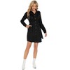 WhizMax Women's Corduroy Ruffle Hem High Waist Button Front Dress With Belt - 4 of 4