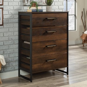 Sauder Briarbrook 4 Drawer Chest Dresser Barrel Oak: Metal Frame, Smooth Runners, Space-Saving Design - 1 of 4