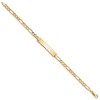 Black Bow Jewelry 14k Yellow Gold I.D. Bracelet with Lobster Clasp, 7 Inch - 2 of 4