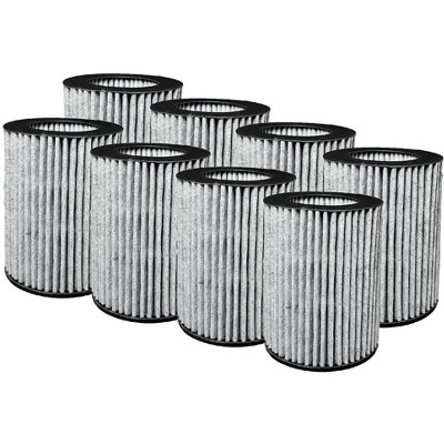 Nispira 2-in-1 AM-1A HEPA with Activated Carbon Filter Replacement For The Three Musketeers III M Mini Portable Air Purifier for Car Desktop, 8 Packs