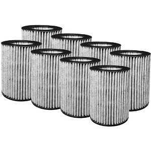 Nispira 2-in-1 AM-1A HEPA with Activated Carbon Filter Replacement For The Three Musketeers III M Mini Portable Air Purifier for Car Desktop, 8 Packs - 1 of 4