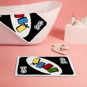 Card game rugs, super absorbent machine washable non-slip rugs, thick and fluffy bedroom rugs, bathroom rugs - 1 of 4
