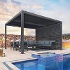 PURPLE LEAF Louvered Pergola Accessory Aluminum Louver Grille for Optimal Privacy, Sunlight Control Side Fixed Shutter Wall, Pergola Not Included - 3 of 4