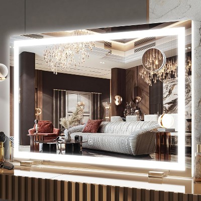 Vanity Mirror with Lights, Makeup Mirror with Smart Touch Control, 3-Color Dimmable Lighting, for Vanity Desk Tabletop