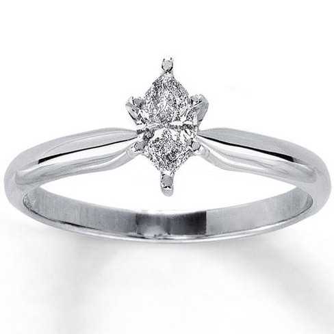 Pompeii3 1/4ct Solitaire Marquise Diamond Engagement Ring 14k White ...