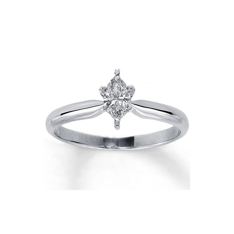 Pompeii3 1/4ct Solitaire Marquise Diamond Engagement Ring 14K White Gold, 1 of 5