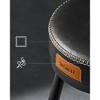 Set of 2 Modern Bar Stools, 30-Inch Swivel Counter Height Stools, PU Leather Upholstery, Mid-Century Design - 4 of 4