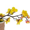 Unique Bargains Artificial Plants Golden Plum Blossom in Cloth Pot Plastic 4.72"x4.72"x11.42" 1 Pcs - 4 of 4