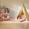 Kids Couch, 2-in-1 Convertible Teddy Fleece Fabric Toddler Sofa Chair - 3 of 4