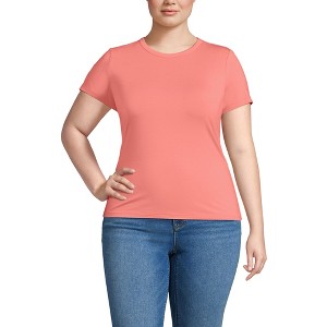 Lands' End Women's Petite Short Sleeve Cooling Crew Neck T-Shirt - 1 of 3