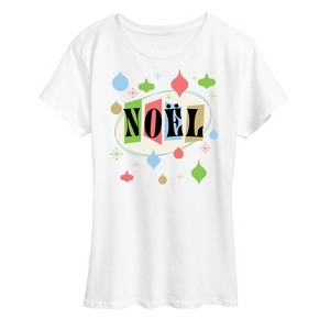 Women's - Instant Message - Retro Christmas Noel Short Sleeve Graphic T-Shirt - 1 of 4