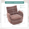 Lyngins Swivel Accent Chairs with Sand-rimmed Fabric,Upholstered Swivel Reading Chairs,Striped Boucle Sofa Chairs for Bedroom,Living Room - 3 of 4