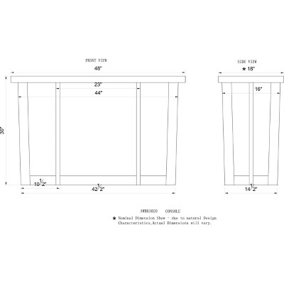 Berkshire 50'' Natural Acacia Live Edge Media Console