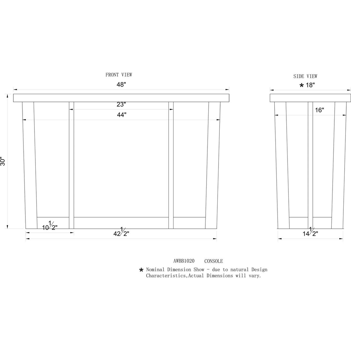 Alaterre Furniture Berkshire Live Edge Solid Wood Media Console: Acacia, Non-Toxic Finish, Steel Hardware - thumbnail 6