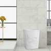 Marble Patterned Bathroom Wastebasket - Nu Steel - image 3 of 4