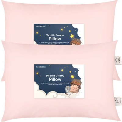 KeaBabies Toddler Pillow - Soft Organic Cotton Kids Pillows for Sleeping - Travel Pillow for Kids Age 2-5