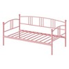 Twin Day Bed with Trundle Bed, Metal Daybed and Twin Trundle Bed with Steel Slat Support Sofa Bed for Kids Teens Adults, Living Room, Guest Room - 2 of 4