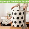 Garnen 70L Laundry Basket Collapsible Bag, Foldable Laundry Hamper Baskets, Dirty Clothes Hamper Organizer Bin with Handle For Kids Baby Dorm Room - 4 of 4
