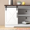 Living Room TV Stand for 65 Inch TV, Farmhouse Entertainment Center w/Sliding Barn Doors & Storage Cabinet, Modern Wood Media Console Table - 4 of 4
