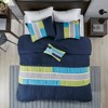 Stylish Striped Pieced Design Print Comforter Set, All Season Bedding Set, Cozy Home Textile for Modern Bedroom Decor - 4 of 4