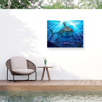 Trademark Fine Art - Howard Robinson Stalking Shark Matted Framed Art