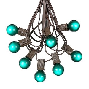 Novelty Lights 25 Feet G30 Globe Outdoor Patio String Lights, Brown Wire - 1 of 4