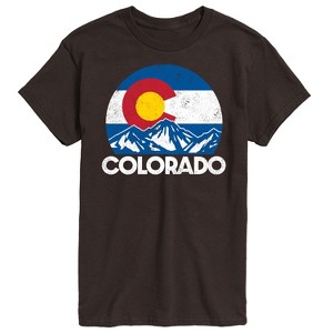 Men's - Instant Message - Retro Colorado Flag Mountains Short Sleeve Graphic T-Shirt - 1 of 4