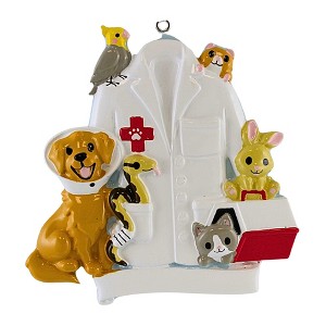 Polarx 3.5 Inch Veterinarian Lab Coat & Pets Christmas Tree Ornament , Christmas Decor Professional Animal Doctor (1PC) - 1 of 4