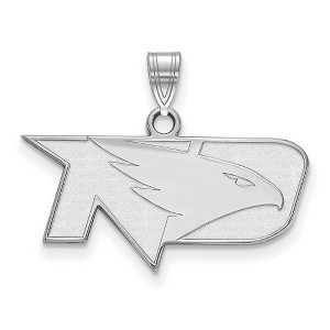 Black Bow Jewelry 10k White Gold North Dakota Fighting Hawks NCAA Small Pendant - 1 of 3