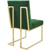 Modway Privy Performance Velvet Gold Stainless Steel Dining Chair in Gold Emerald - 3 of 4