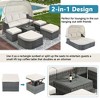 Outdoor Patio Furniture Set Daybed Sunbed with Retractable Canopy Conversation Set Wicker Furniture - 3 of 4