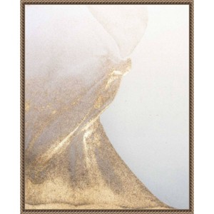 23"x28" Gold Fusion VI by Julia Contacessi Framed Canvas Wall Art Print Bronze - Amanti Art: Modern Lithograph, Vertical Layout - 1 of 4