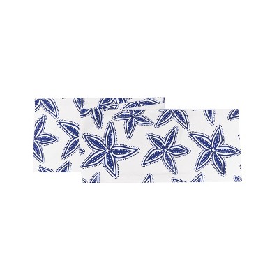 C&F Home 13" x 72" Blue Coastal Starfish Table Runner