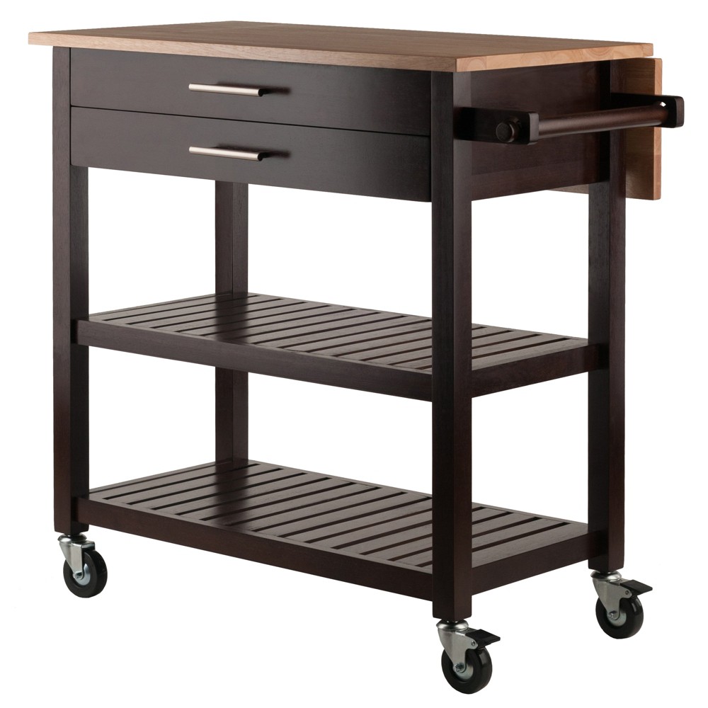 Photos - Other Furniture Langdon Kitchen Cart Cappuccino - Winsome