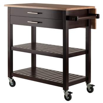 Langdon Kitchen Cart Cappuccino - Winsome