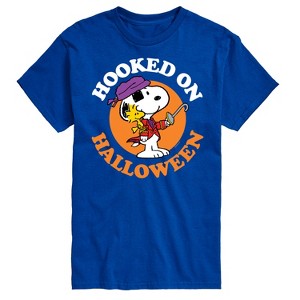 Men's - Peanuts - Hooked On Halloween Short Sleeve Graphic T-Shirt - 1 of 4