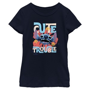 Girls Lilo & Stitch Cutest Troublemaker T Shirt - 1 of 4
