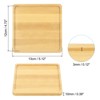Unique Bargains Indoor and Outdoor Bamboo Square Plant Pot Saucer Flower Pot Drainage Tray 4 Pcs - 2 of 4