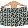 LA LEELA Men's Patriotic 4th of July American Flag Summer Sarong Swim Trunk Long Pareo Beach Wrap One Size Black Allover US Flag - 4 of 4