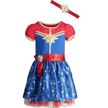 Marvel Avengers Captain Marvel Girls Dress Little Kid to Big Kid 