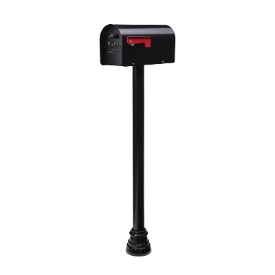 Bristol Black Aluminum Top Mount Mailbox Post