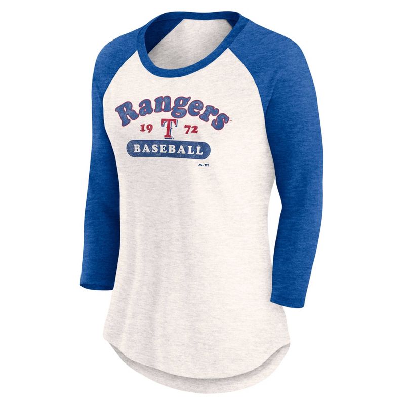 MLB Texas Rangers Women&#39;s 3 Qtr Fashion T-Shirt, 2 of 4