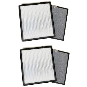 Nispira True HEPA Activated Carbon Filter Replacement Set Compatible with HSP001 Smart True HEPA Air Purifier 5-in-1, 2 Set of 2 Filters - 1 of 4
