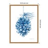 Kate & Laurel All Things Decor Sylvie Framed Canvas Blue Pine Cone by Patricia Shaw - 2 of 4
