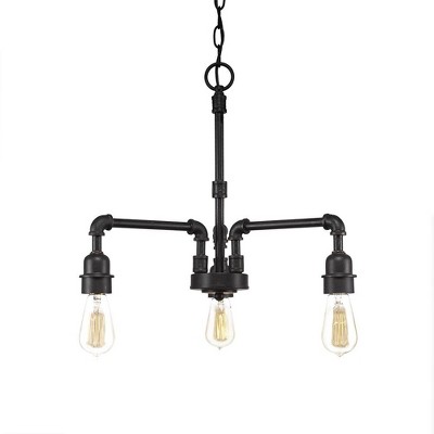 Toltec Lighting Vintage 3 - Light Chandelier in  Dark Granite