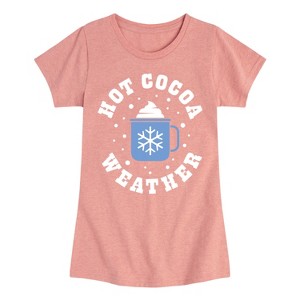 Girls' - Instant Message - Hot Cocoa Weather Fitted Short Sleeve Graphic T-Shirt - 1 of 4