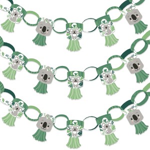 Big Dot of Happiness Koala Cutie - 90 Chain Links and 30 Paper Tassels Decoration Kit - Bear Birthday Party and Baby Shower Paper Chains Garland 21' - 1 of 4